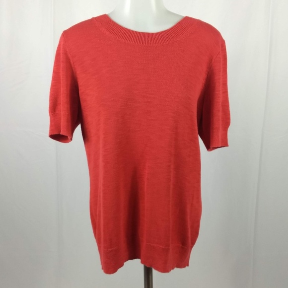 J. Crew Tops - J. Crew Size Small Red Short Sleeve Blouse Top